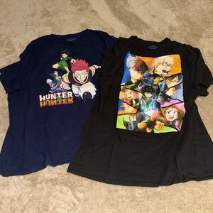 Anime Graphic Tee Navy & Black